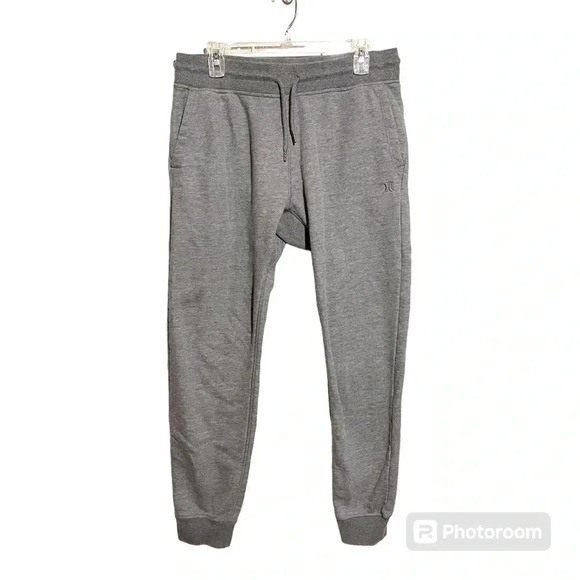 Hurley Other - Hurley Joggers Size Medium Fleece Gray Elastic Waist Pockets Mens